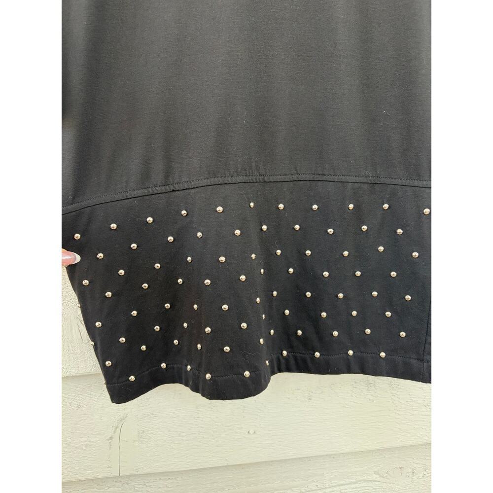 S Roberts Black Long Sleeve Dress Studded Hem Size M - Picture 5 of 6